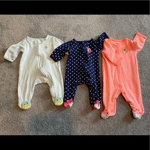 3 Footed Pajamas Carter’s 3 months baby girl